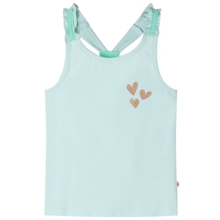 Camiseta de tirantes infantil verde menta claro 140 de , Camisetas para niños - Ref: Foro24-10528, Precio: 9,99 €, Descuento: %