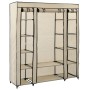 Kleiderschrank mit Fächern und Stangen, cremefarbener Stoff, 150 x 45 x 176 cm von vidaXL, Kleiderschränke - Ref: Foro24-2824...