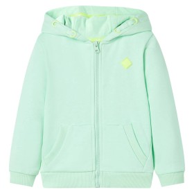 Sudadera infantil con capucha y cremallera verde brillante 128 de , Camisetas para niños - Ref: Foro24-11897, Precio: 15,55 €...