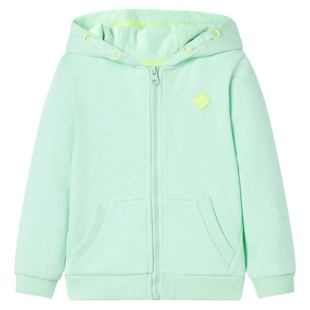 Hellgrüner Kinder-Kapuzenpullover mit Reißverschluss 128 von , Kinder-T-Shirts - Ref: Foro24-11897, Preis: 15,55 €, Rabatt: %