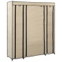 Wardrobe with compartments and rods cream fabric 150x45x176 cm by vidaXL, Wardrobes - Ref: Foro24-282435, Price: 59,82 €, Dis...