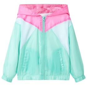 Children's jacket with hood and multicolored zipper 116 by , Children's outerwear - Ref: Foro24-10826, Price: 16,70 €, Discou...