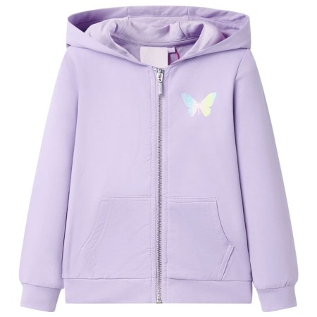 Fliederfarbenes Kapuzensweatshirt für Kinder 128 von , Kinder-T-Shirts - Ref: Foro24-10847, Preis: 23,35 €, Rabatt: %