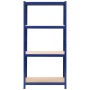 Storage shelves 2 pcs steel and blue MDF 80x40x160 cm by vidaXL, Industrial shelving - Ref: Foro24-144274, Price: 74,98 €, Di...