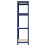 Storage shelves 2 pcs steel and blue MDF 80x40x160 cm by vidaXL, Industrial shelving - Ref: Foro24-144274, Price: 74,98 €, Di...