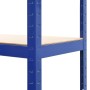 Storage shelves 2 pcs steel and blue MDF 80x40x160 cm by vidaXL, Industrial shelving - Ref: Foro24-144274, Price: 74,98 €, Di...