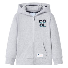 Grauer Kinder-Kapuzenpullover mit Reißverschluss 92 von , Kinder-T-Shirts - Ref: Foro24-12359, Preis: 12,99 €, Rabatt: %