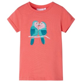 Camiseta infantil color coral 92 de , Camisetas para niños - Ref: Foro24-11199, Precio: 9,99 €, Descuento: %