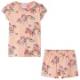 Pijama infantil de manga corta naranja claro 128 de , Pijamas de niños - Ref: Foro24-10447, Precio: 13,30 €, Descuento: %