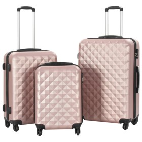 Rigid suitcase set trolley wheels 3 pieces pink gold ABS by vidaXL, Suitcases - Ref: Foro24-91888, Price: 159,31 €, Discount: %