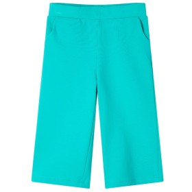 Pantalón infantil con perneras anchas verde menta 116 de , Pantalones de niños - Ref: Foro24-11041, Precio: 12,99 €, Descuent...