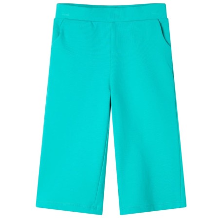 Pantalón infantil con perneras anchas verde menta 116 de , Pantalones de niños - Ref: Foro24-11041, Precio: 12,22 €, Descuent...