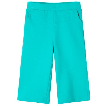 Pantalón infantil con perneras anchas verde menta 140 de , Pantalones de niños - Ref: Foro24-11043, Precio: 12,22 €, Descuent...