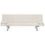 Sofá cama con dos almohadas de poliéster color crema de vidaXL, Sofás - Ref: Foro24-282185, Precio: 191,36 €, Descuento: %