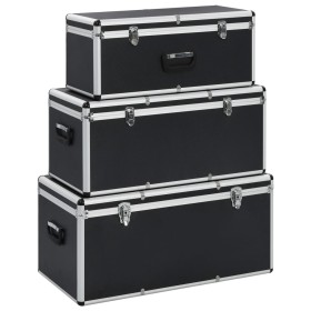 Storage boxes 3 units black aluminum by vidaXL, Toolboxes - Ref: Foro24-91853, Price: 218,02 €, Discount: %