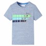 Children's short-sleeved t-shirt blue mélange 104 by , Kids T-shirts - Ref: Foro24-12170, Price: 9,35 €, Discount: %