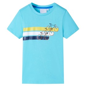 Children's short-sleeved t-shirt in aquamarine color 92 by , Kids T-shirts - Ref: Foro24-12179, Price: 9,99 €, Discount: %