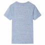 Camiseta infantil de manga corta azul mélange 128 de , Camisetas para niños - Ref: Foro24-12172, Precio: 9,35 €, Descuento: %