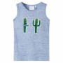 Blaues Melange-Tanktop für Kinder 116 von , Kinder-T-Shirts - Ref: Foro24-12496, Preis: 7,56 €, Rabatt: %