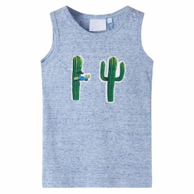 Children's blue mélange tank top 116 by , Kids T-shirts - Ref: Foro24-12496, Price: 7,99 €, Discount: %