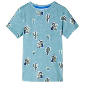 Camiseta infantil verde claro mélange 128 de , Camisetas para niños - Ref: Foro24-12482, Precio: 8,99 €, Descuento: %