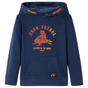 Marineblaues und orangefarbenes Kinder-Sweatshirt mit Kapuze 140 von , Kinder-T-Shirts - Ref: Foro24-12778, Preis: 12,99 €, R...