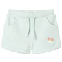 Kindershorts mit Kordelzug hellmintgrün meliert 128 von , Kinderhosen - Ref: Foro24-10977, Preis: 12,06 €, Rabatt: %