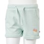 Kindershorts mit Kordelzug hellmintgrün meliert 128 von , Kinderhosen - Ref: Foro24-10977, Preis: 12,06 €, Rabatt: %