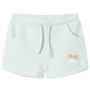 Pantalones cortos infantiles con cordón verde menta claro mixto 104 de , Pantalones de niños - Ref: Foro24-10975, Precio: 12,...