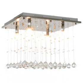 G9 Cubic Silver Crystal Beads Ceiling Lamp by vidaXL, Lamps - Ref: Foro24-281579, Price: 105,99 €, Discount: %