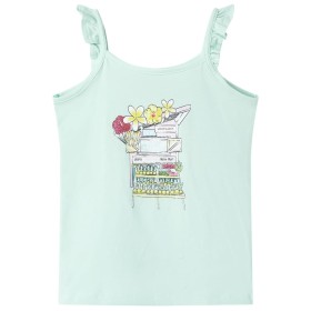 Camiseta de tirantes infantil verde menta claro 128 de , Camisetas para niños - Ref: Foro24-10797, Precio: 9,99 €, Descuento: %