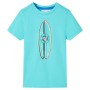 Children's short-sleeved t-shirt in aquamarine color 128 by , Kids T-shirts - Ref: Foro24-11817, Price: 7,99 €, Discount: %