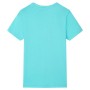 Kurzarm-T-Shirt für Kinder in Aquamarinfarbe 128 von , Kinder-T-Shirts - Ref: Foro24-11817, Preis: 7,88 €, Rabatt: %