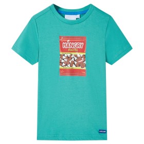 Camiseta infantil de manga corta color verde menta oscuro 104 de , Camisetas para niños - Ref: Foro24-11855, Precio: 7,99 €, ...