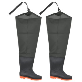 Botas altas de agua de pesca verde oscuro talla 44 de , Vadeadores para caza y para pesca - Ref: Foro24-137629, Precio: 34,99...