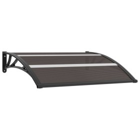 Black PC door canopy 120x75 cm by vidaXL, Awnings - Ref: Foro24-144823, Price: 51,78 €, Discount: %