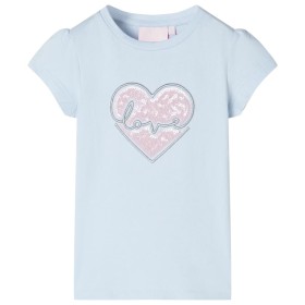 Light blue children's t-shirt size 128 by , Kids T-shirts - Ref: Foro24-10492, Price: 8,99 €, Discount: %