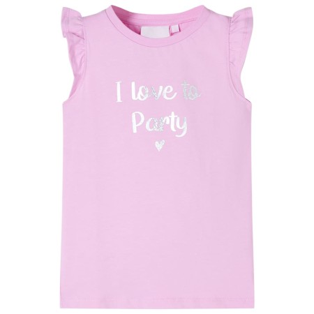 Children's lilac ruffle sleeve t-shirt 140 by , Kids T-shirts - Ref: Foro24-10508, Price: 7,95 €, Discount: %