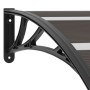 Black PC door canopy 120x75 cm by vidaXL, Awnings - Ref: Foro24-144823, Price: 51,55 €, Discount: %