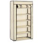 Shoe rack with cream fabric cover 58x28x106 cm by vidaXL, Shoe racks and shoe organizers - Ref: Foro24-282429, Price: 29,99 €...