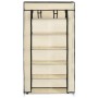 Shoe rack with cream fabric cover 58x28x106 cm by vidaXL, Shoe racks and shoe organizers - Ref: Foro24-282429, Price: 29,99 €...