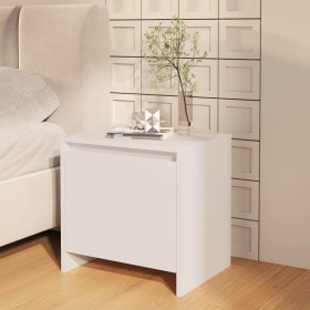 Engineered wood white bedside table 45x34x44.5 cm by vidaXL, Nightstands - Ref: Foro24-809863, Price: 39,36 €, Discount: %