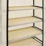 Shoe rack with cream fabric cover 58x28x106 cm by vidaXL, Shoe racks and shoe organizers - Ref: Foro24-282429, Price: 29,99 €...