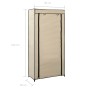 Shoe rack with cream fabric cover 58x28x106 cm by vidaXL, Shoe racks and shoe organizers - Ref: Foro24-282429, Price: 29,99 €...