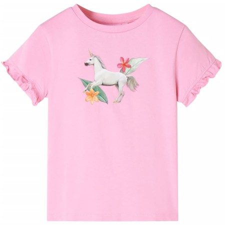 Children's bright pink short-sleeved T-shirt 92 by , Kids T-shirts - Ref: Foro24-10679, Price: 9,43 €, Discount: %