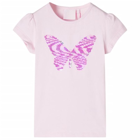 Camiseta infantil de manga casquillo rosa suave 140 de , Camisetas para niños - Ref: Foro24-10833, Precio: 9,43 €, Descuento: %