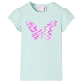 Camiseta infantil de manga casquillo menta claro 140 de , Camisetas para niños - Ref: Foro24-10838, Precio: 8,99 €, Descuento: %