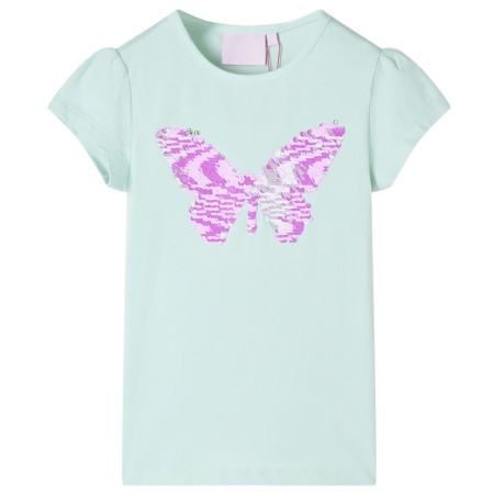 Camiseta infantil de manga casquillo menta claro 140 de , Camisetas para niños - Ref: Foro24-10838, Precio: 8,99 €, Descuento: %