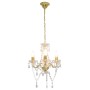 Chandelier with round golden beads 3 x E14 by vidaXL, Lamps - Ref: Foro24-281600, Price: 60,99 €, Discount: %