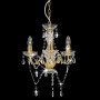 Chandelier with round golden beads 3 x E14 by vidaXL, Lamps - Ref: Foro24-281600, Price: 60,99 €, Discount: %